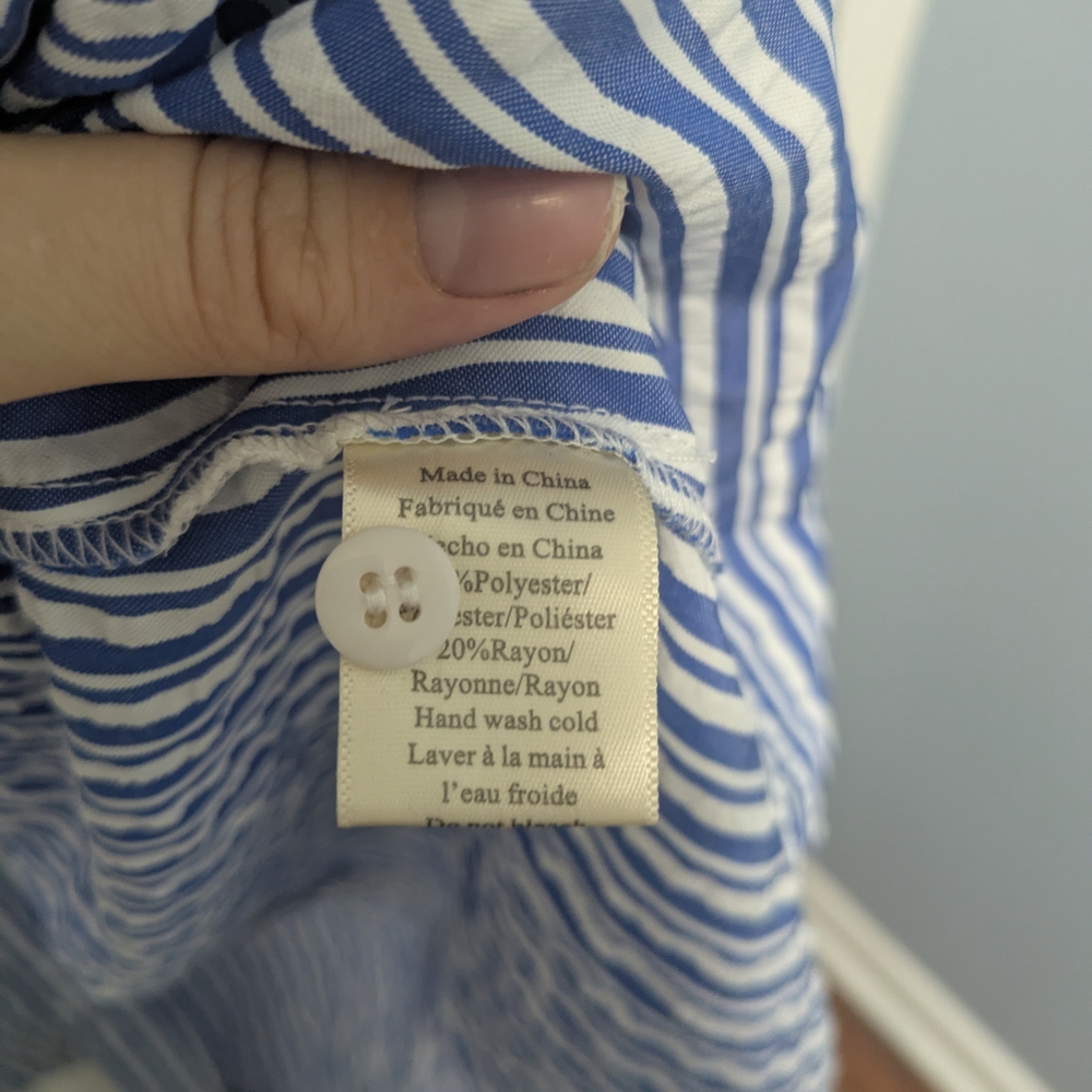 Anthropologie Blue and White Striped Maxi Dress - Picture 7 of 13